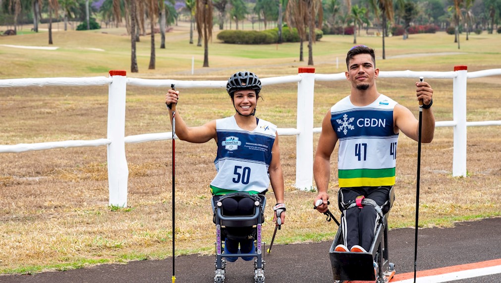 Aline Rocha e Cristian Ribera, principais nomes do esporte paralímpico de inverno do Brasil