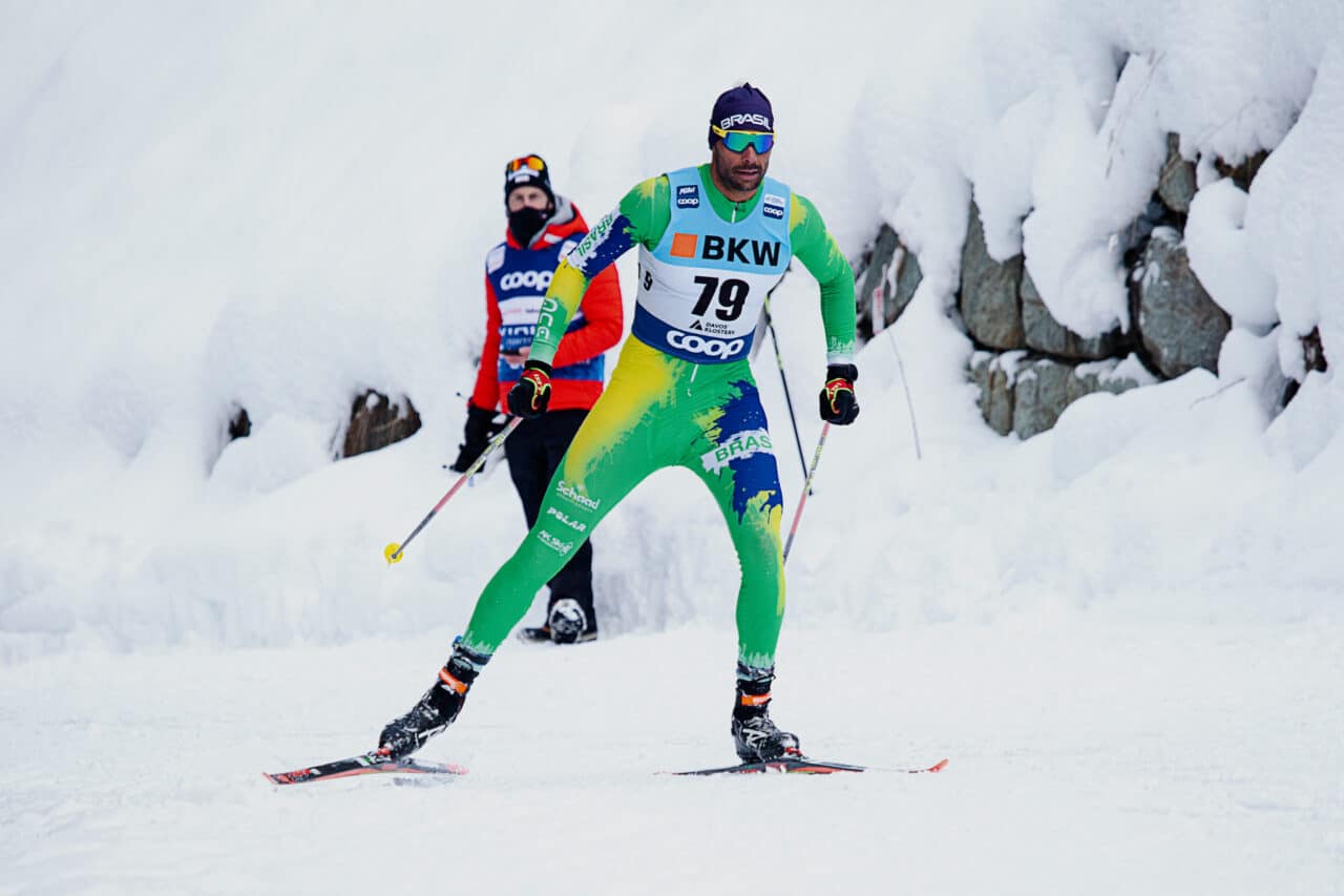 Steve Hiestand como atleta de esqui cross-country do Brasil