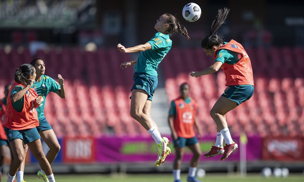 Seleção feminina futebol treino austrália amistoso