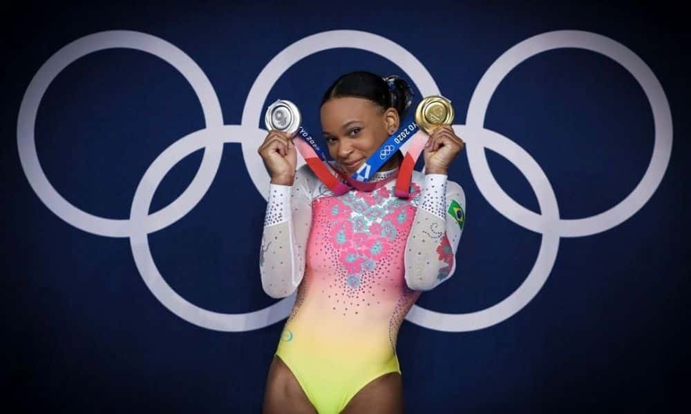 Rebeca Andrade e as duas medalhas olímpicas em Tóquio 