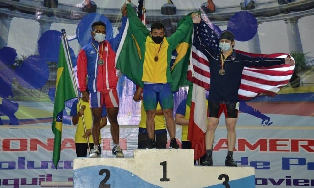 Thiago Silva pódio Campeonato Pan-Americano de levantamento de peso