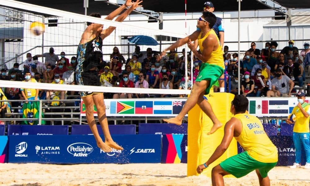 Renato e Rafael final vôlei de praia Jogos de Cáli
