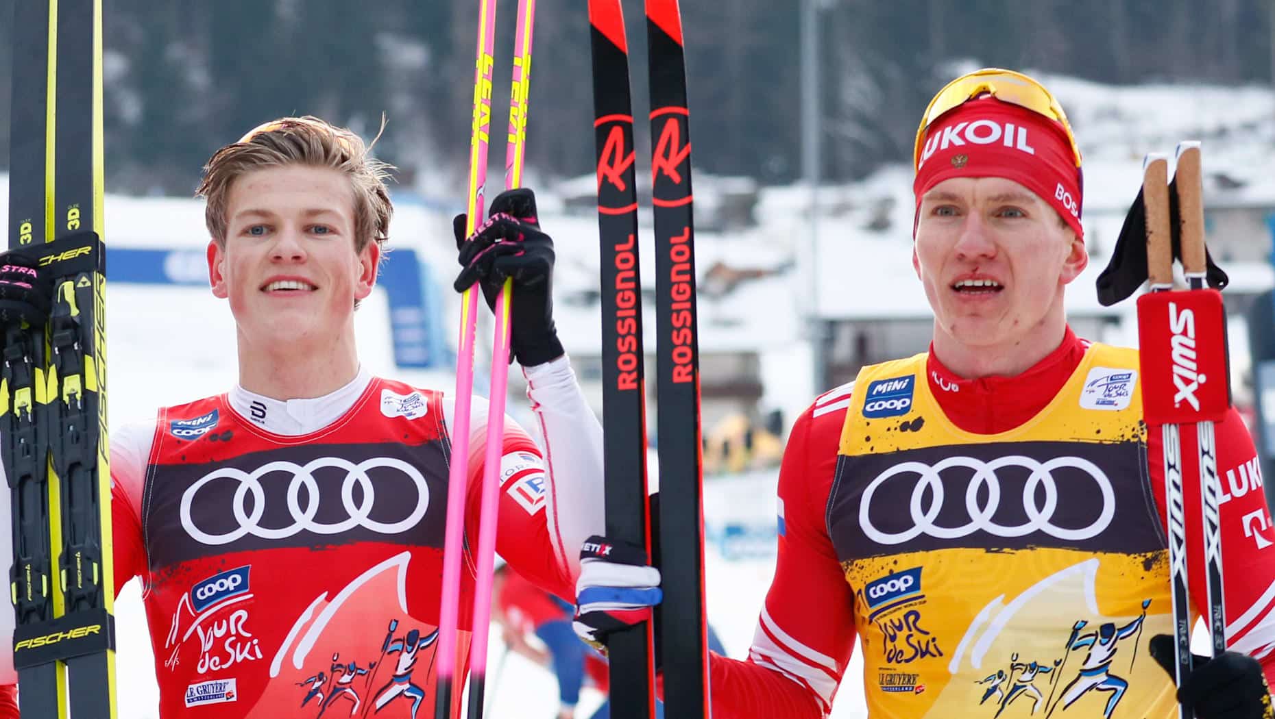 Johannes Klaebo e Alexander Bolshunov Esqui Cross Country Jogos Olímpicos de Inverno de Pequim-2022