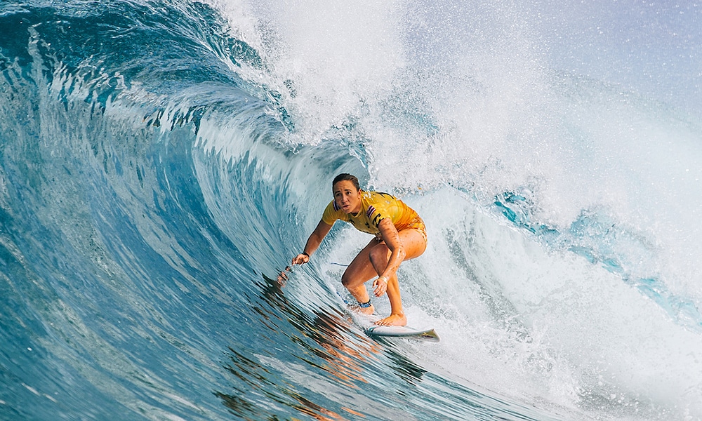 Carissa Moore surfe etapa de Pipeline circuito mundial de surfe Tatiana Weston-Webb