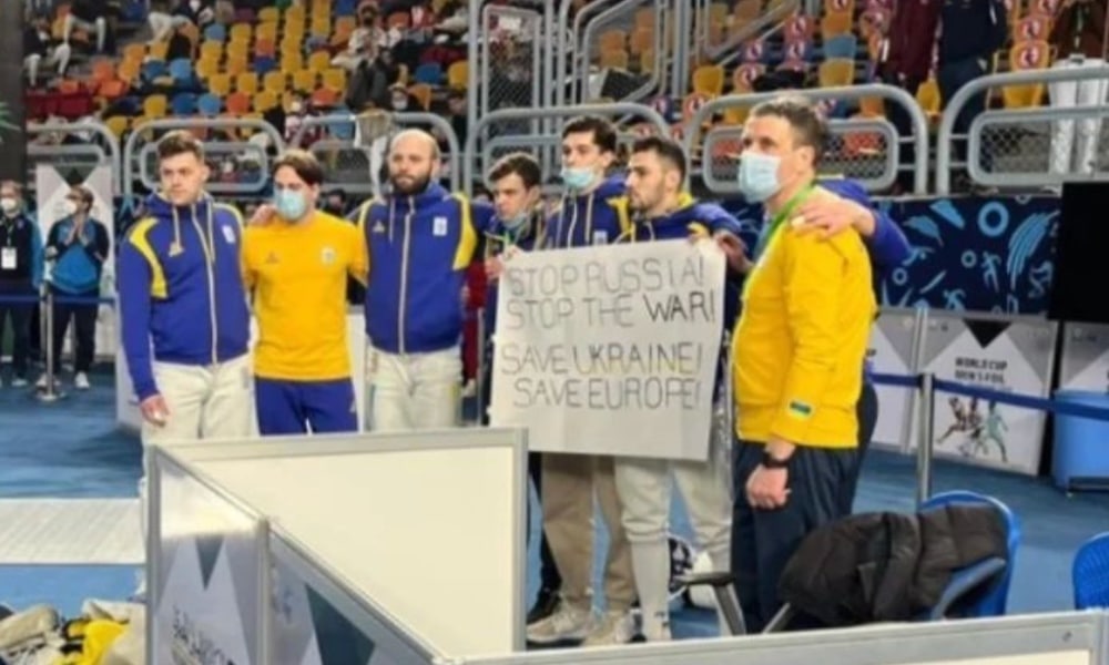 Equipe ucraniana de esgrima se recusa a jogar contra Rússia na Copa do Mundo de Florete