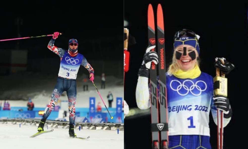 Johannes Klaebo e Jonna Sundling vencem em Pequim 2022