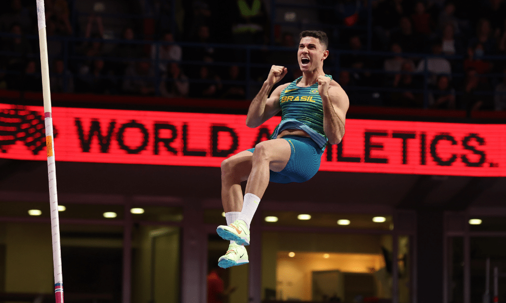Thiago Braz conquista medalha no salto com vara do Mundial Indoor de atletismo
