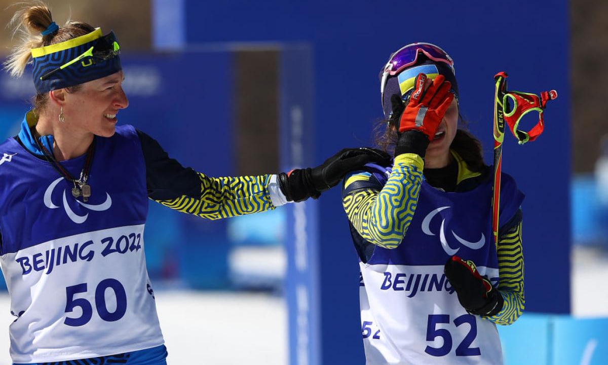 Atletas Ucrânia Parabiatlo Jogos Paralímpicos de Inverno Pequim 2022
