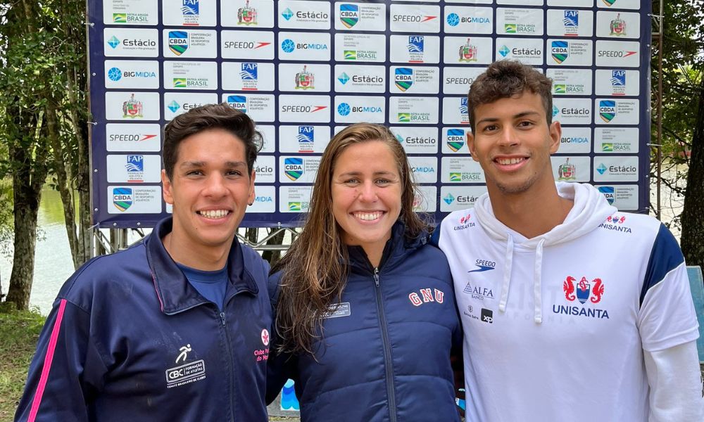 Bruce Hanson, Viviane Jungblut e Guilherme Costa seletiva mundial maratona aquática