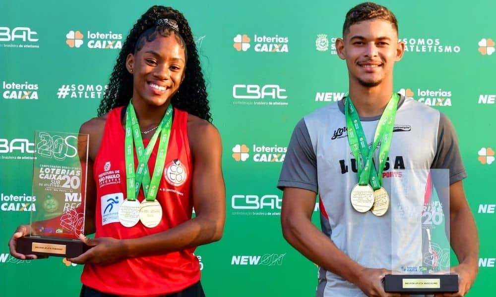 Vanessa e José Eduardo- índices e recordes no Brasileiro Sub-20 de atletismo (Foto- Wagner Carmo:CBAt)