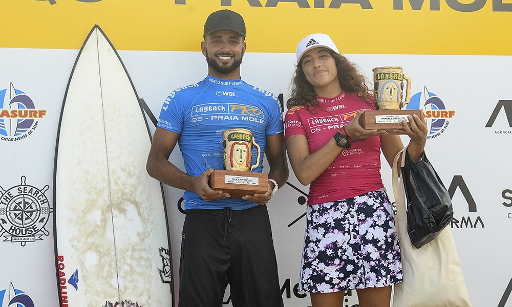 Michael Rodrigues Daniella Rosas surfe campeã campeão QS de Florianópolis