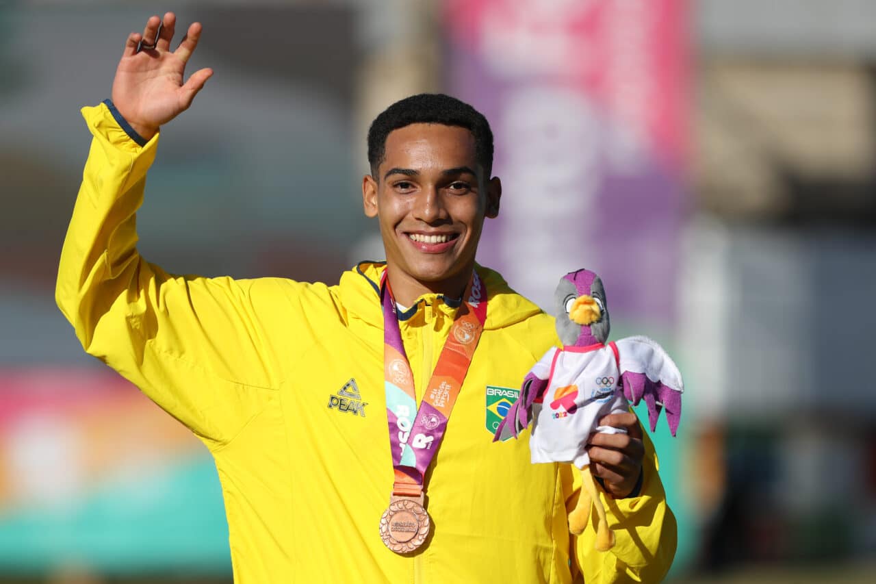 Davi Savio Felix da Cruz Santos foi bronze no salto em distância em Rosario 2022