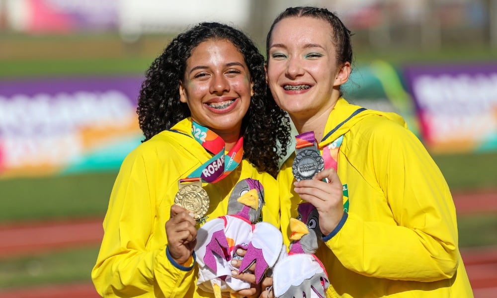 Pamela Santana e Natalia Campregher fizeram dobradinha nos 100m com barreiras em Rosario 2022