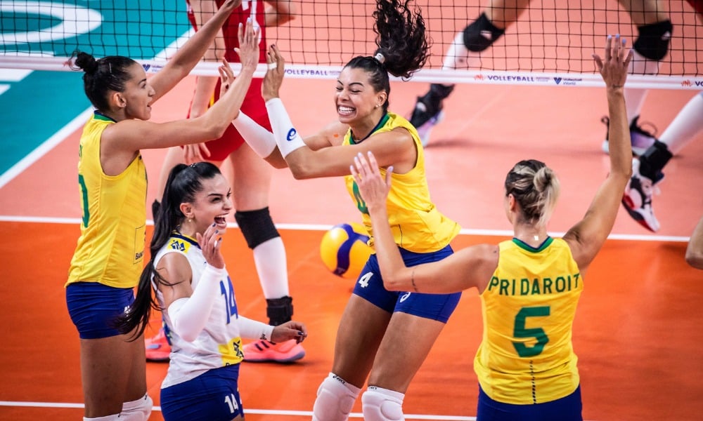 Brasil x China Liga das Nações de vôlei feminino