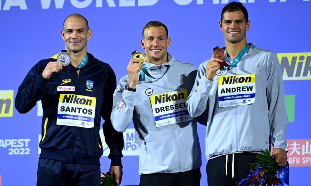 Nicholas Santos medalha de prata 50 m borboleta Mundial de Esportes Aquáticos