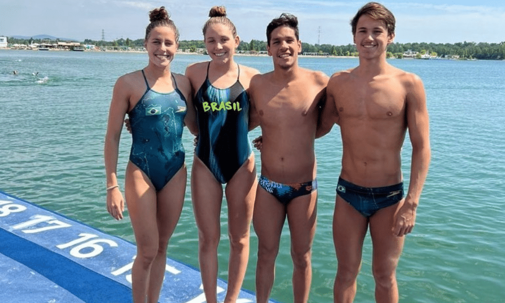 Brasil no revezamento misto da maratona aquática do Mundial de Budapeste