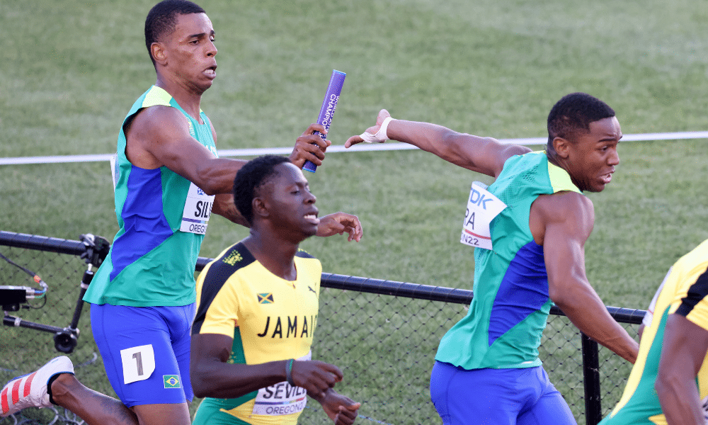 Brasil em sétimo lugar no revezamento 4x100m rasos do Mundial de Atletismo