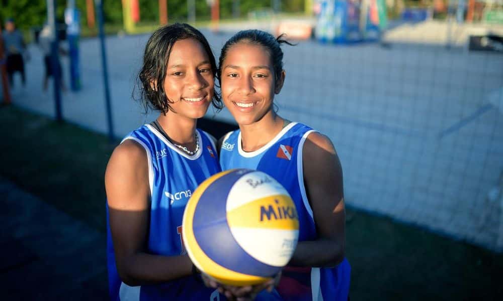 Naeli e Naemi representaram o Pará no vôlei de praia. Foto- Alexandre Loureiro:COB