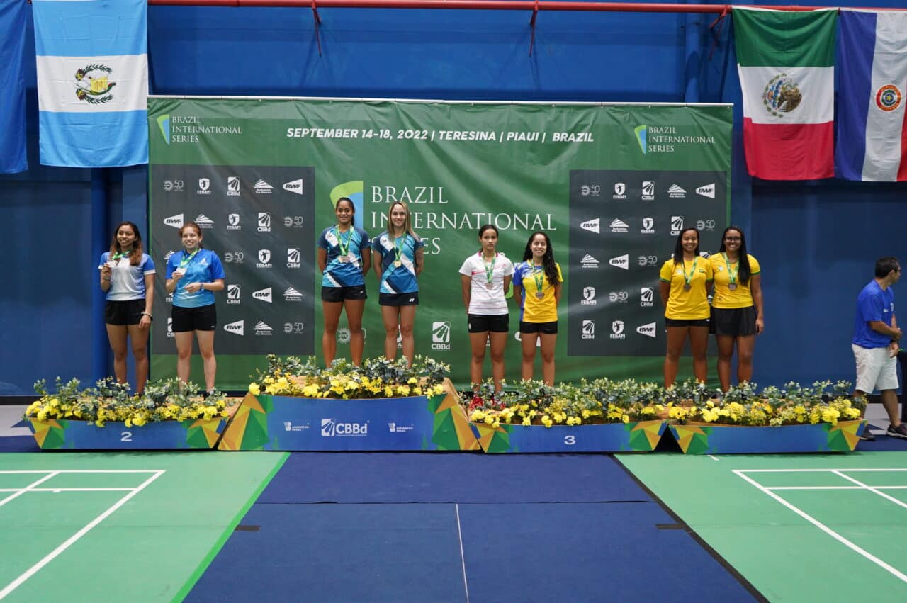 Pódio Brazil International de badminton