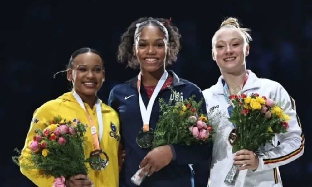 Rebeca Andrade medalha de prata Copa do Mundo de Paris ginástica artística barras assimétricas