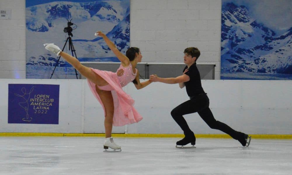 Catharina e Cayden Junior Grand Prix patinação artística