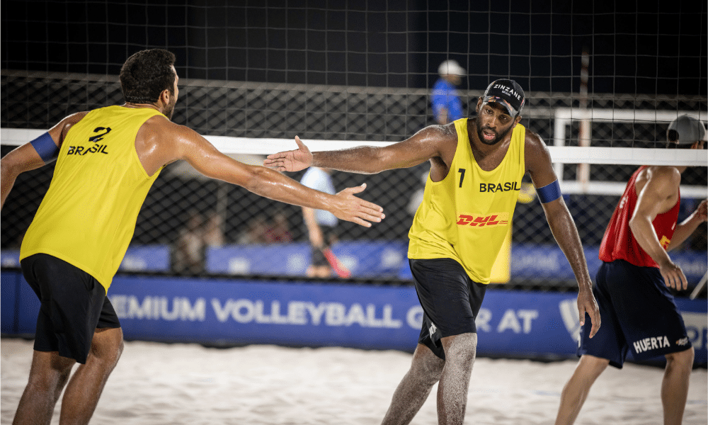 Evandro/Vinicius Challenge de Dubai vôlei de praia