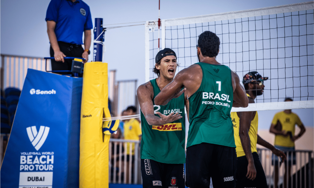 Pedro e Arthur Evandro e Vinicius Challenge de Dubai Circuito Mundial de vôlei de praia