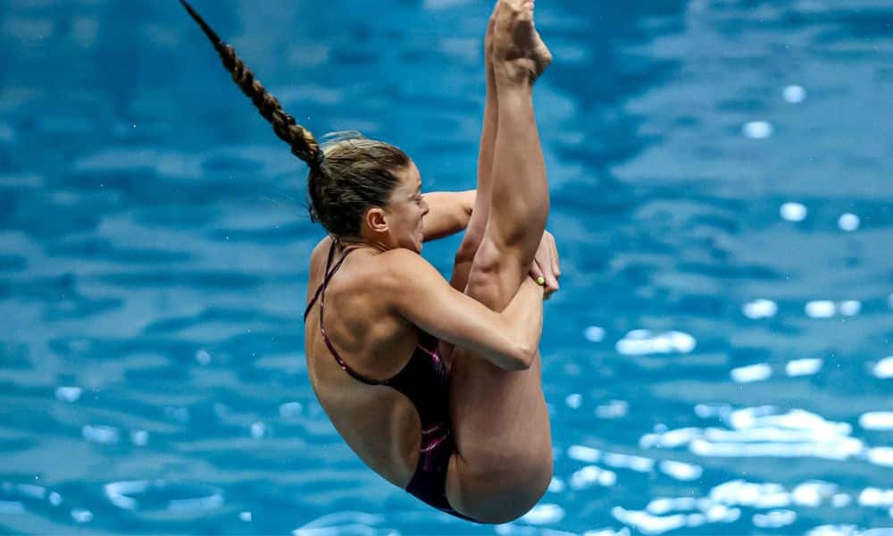 Trampolim sincronizado Jogos Sul Americanos de Assunção 2022 Brasil saltos ornamentais Luana Lira