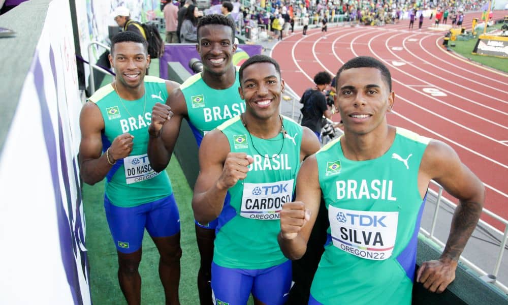 World Athletics Campeonato Mundial de revezamentos Atletismo Brasil Equipe do revezamento 4x100 Eugene