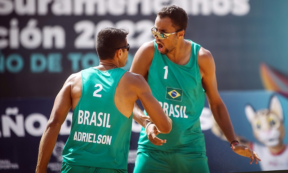 Arthur Mariano e Adrielson Arthur Mariano/Adrielson bronze vôlei de praia jogos sul-americanos assunção