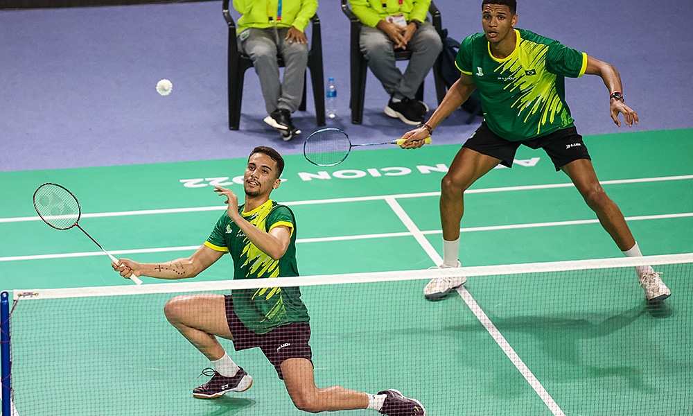 Fabrício Farias Davi Silva badminton Brasil Jogos Sul-Americanos