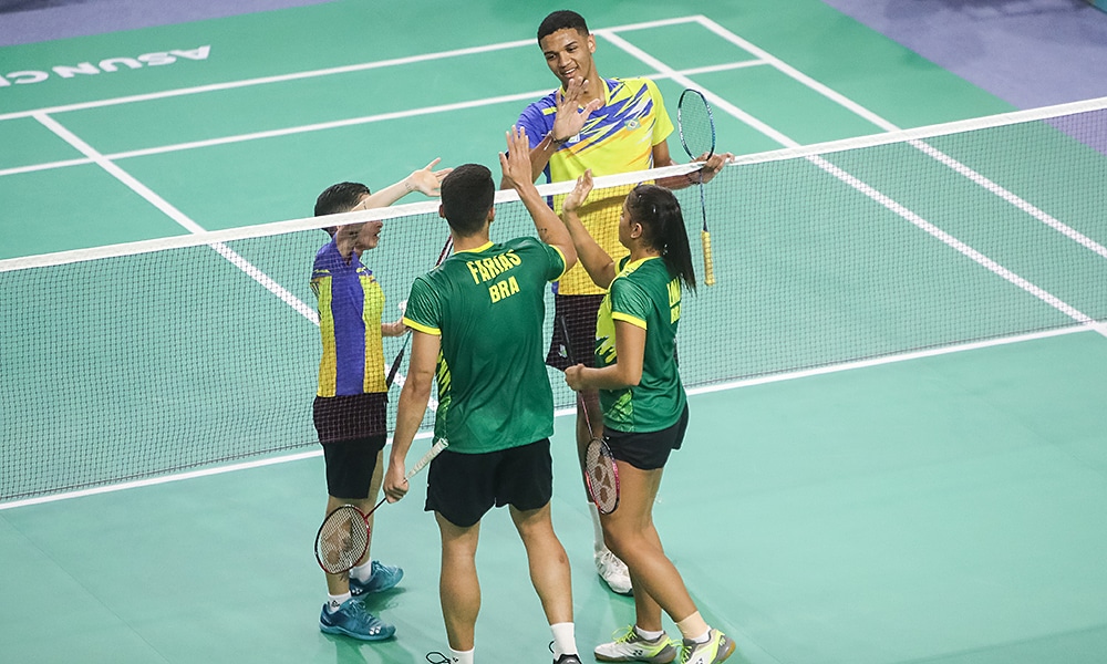 Fabrício Farias Jaqueline Lima Davi Silva Sania Lima badminton Jogos Sul-Americanos Assunção Brasil medalha de ouro ouros