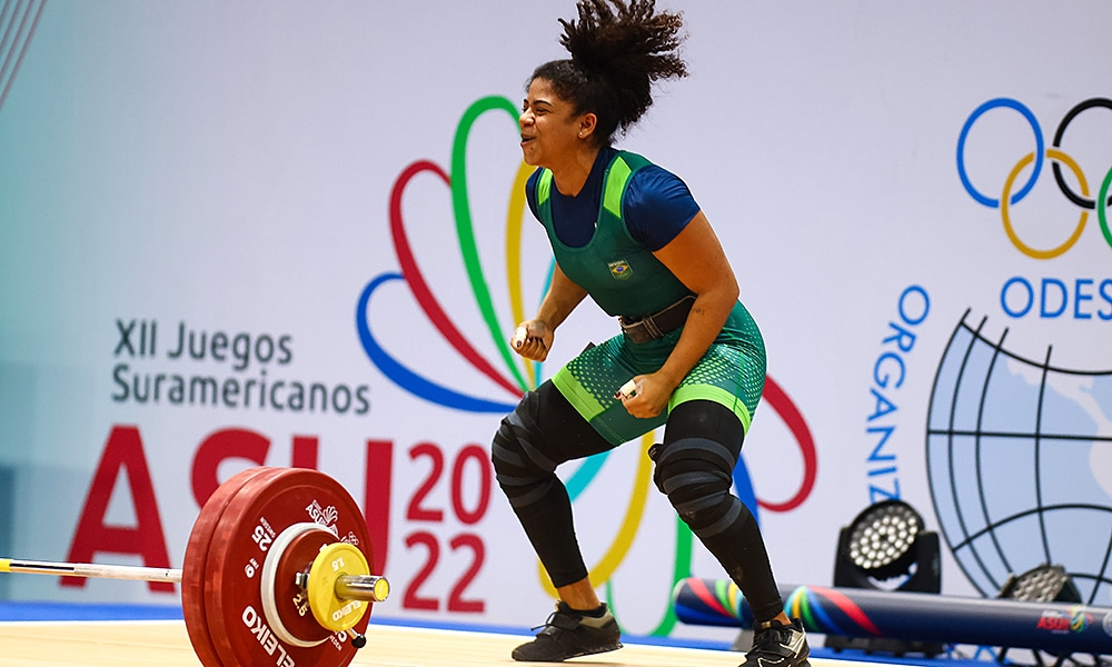 Laura Amaro Levantamento de peso medalha de prata Jogos Sul-Americanos de Assunção