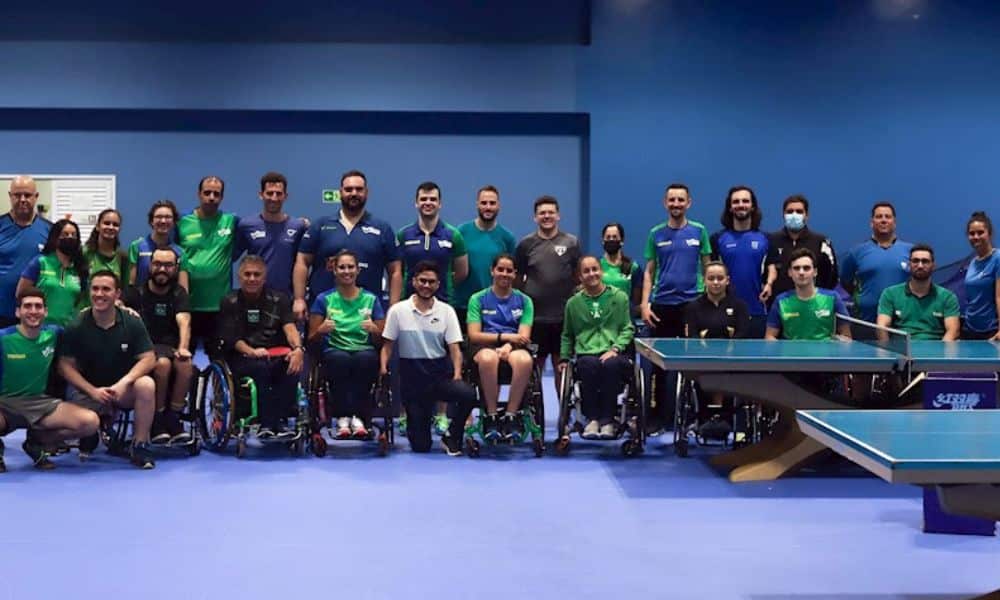 Campeonato Mundial paralímpico de tênis de mesa Equipe Brasileira em treinamento