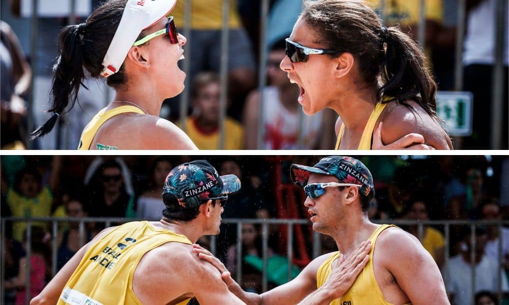 Duda:Ana Patrícia e André:George são campeões em Uberlândia Elite 17 vôlei de praia