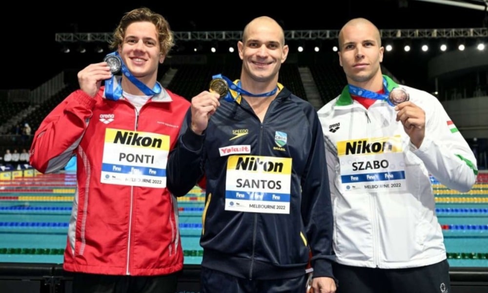 Nicholas Santos Mundial de Piscina Curta 2022 100m borboleta tetracampeão Brasil 