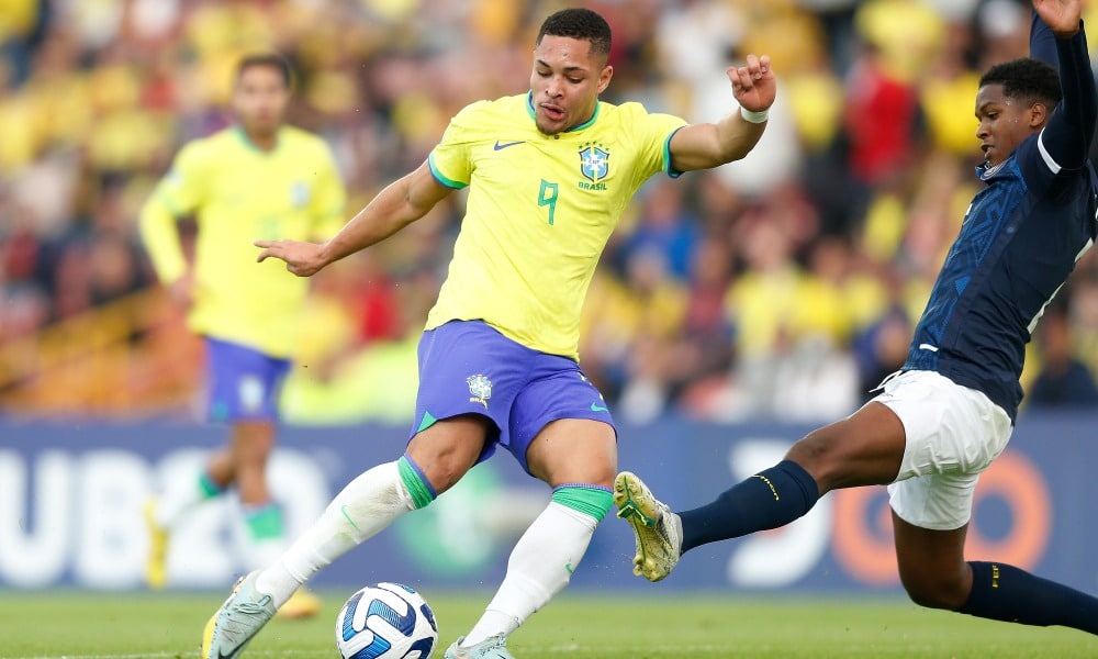 Brasil x Equador Vitor Roque primeiro gol Sul-Americano Sub-20
