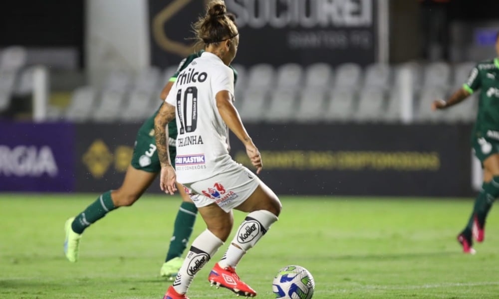 Santos e Palmeiras ficam no 1 a 1 no Brasileirão Feminino Brasileiro Feminino de futebol