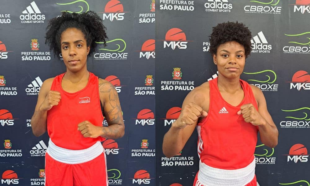 Mas - Montagem com fotos de Bia Soares e Tatiana Chagas que participam do Mundial Feminino de boxe