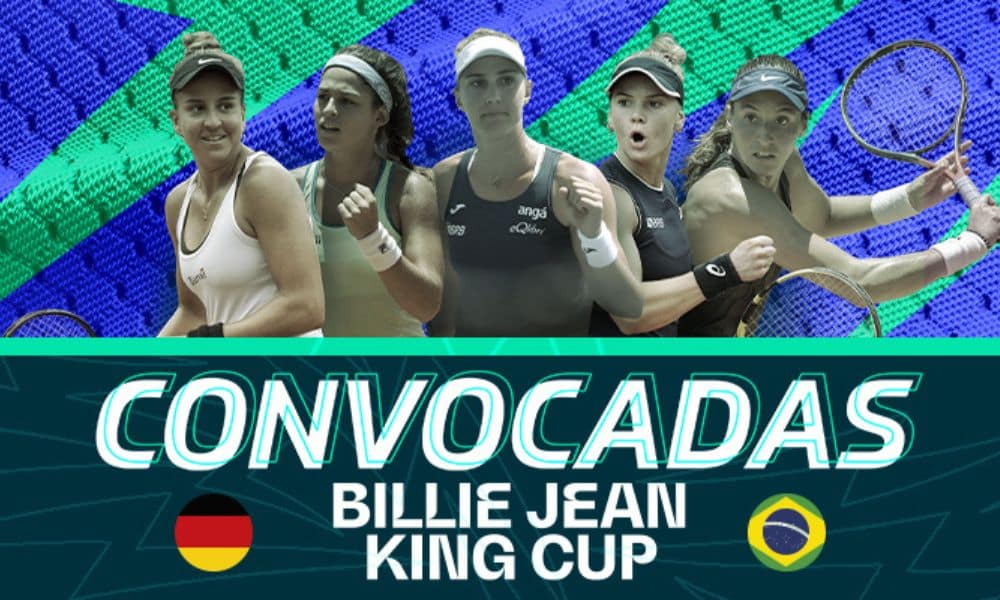 Mas - Arte com atletas do Brasil convocadas para enfrentar Alemanha na Copa Billie Jean King