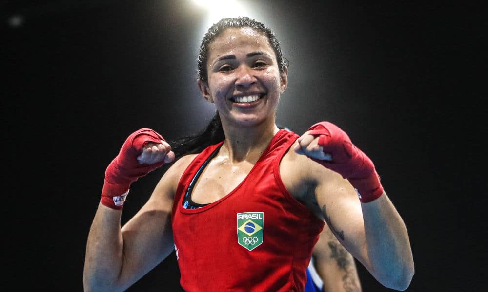 Caroline de Almeida no Mundial Feminino de boxe