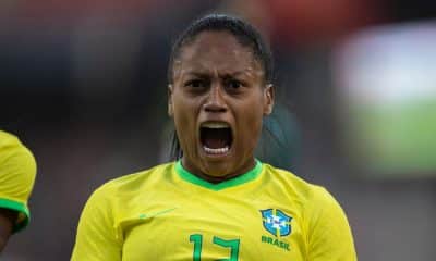 Brasil enfrentando Alemanha em amistoso antes da Copa do Mundo Feminina