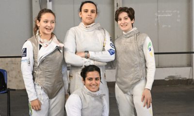 Equipe feminina de florete do Brasil no Mundial Júnior de esgrima
