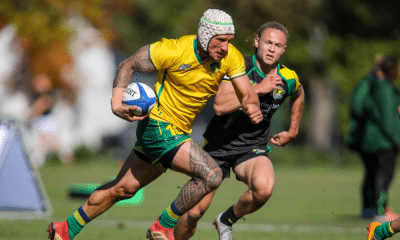 Brasil Tupis enquanto enfrentam Jamaica no Challenger Series de rugby sevens