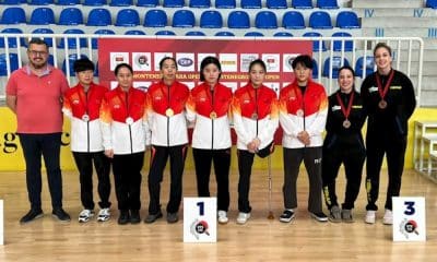 Jennyfer Parinos e Danielle Rauen formaram a única dupla não chinesa nas semifinais da disputa de WD20 em Montenegro (Divulgação/CBTM)