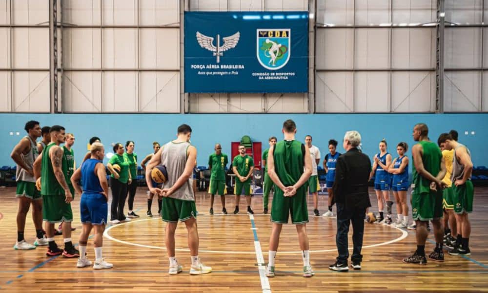 Seleção brasileira de basquete 3x3 em preparação para o Mundial (Divulgação/CBB)