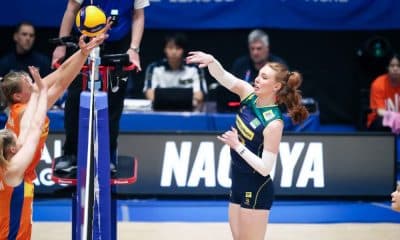 Confronto entre Brasil e Holanda, válido pela Liga das Nações de vôlei feminino (Divulgação/Volleyball World)