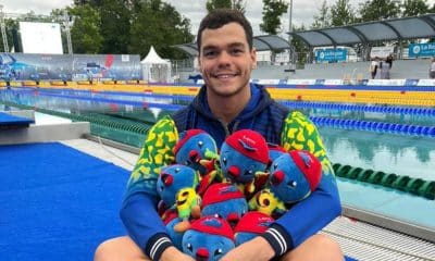 Brasileiro Gabriel Bandeira, destaque no Global Games de natação paralímpica, na França (Divulgação/Time Petrobrás)