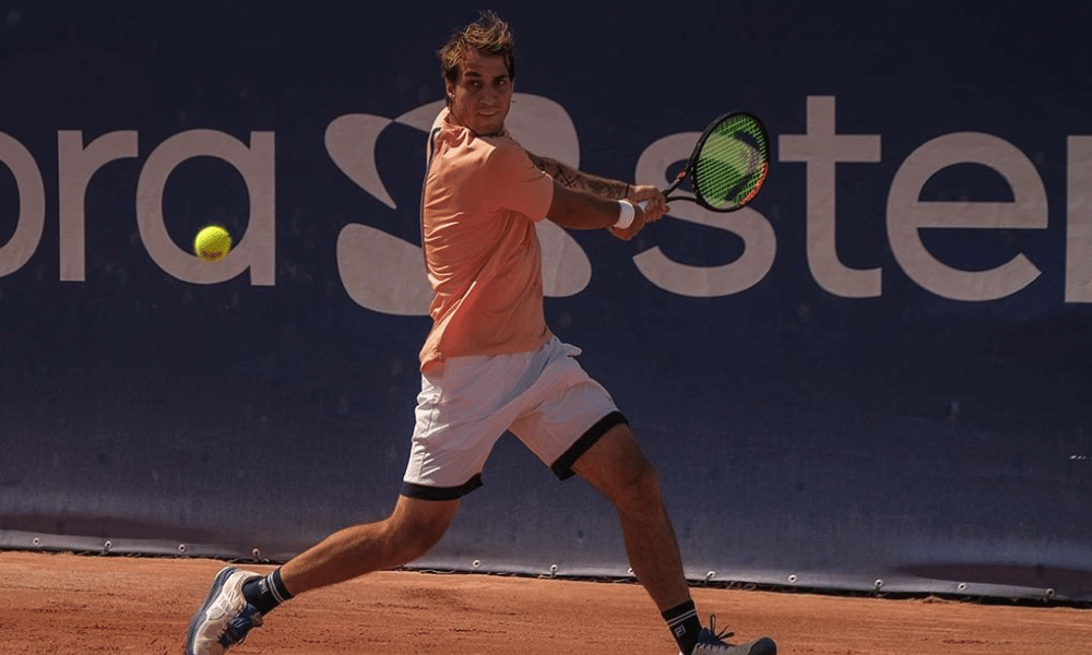 Felipe Meligeni em ação no Challenger de Lyon