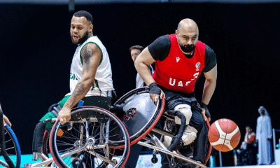 Brasil enfrentando os Emirados Árabes Unidos no Mundial de basquete em cadeira de rodas
